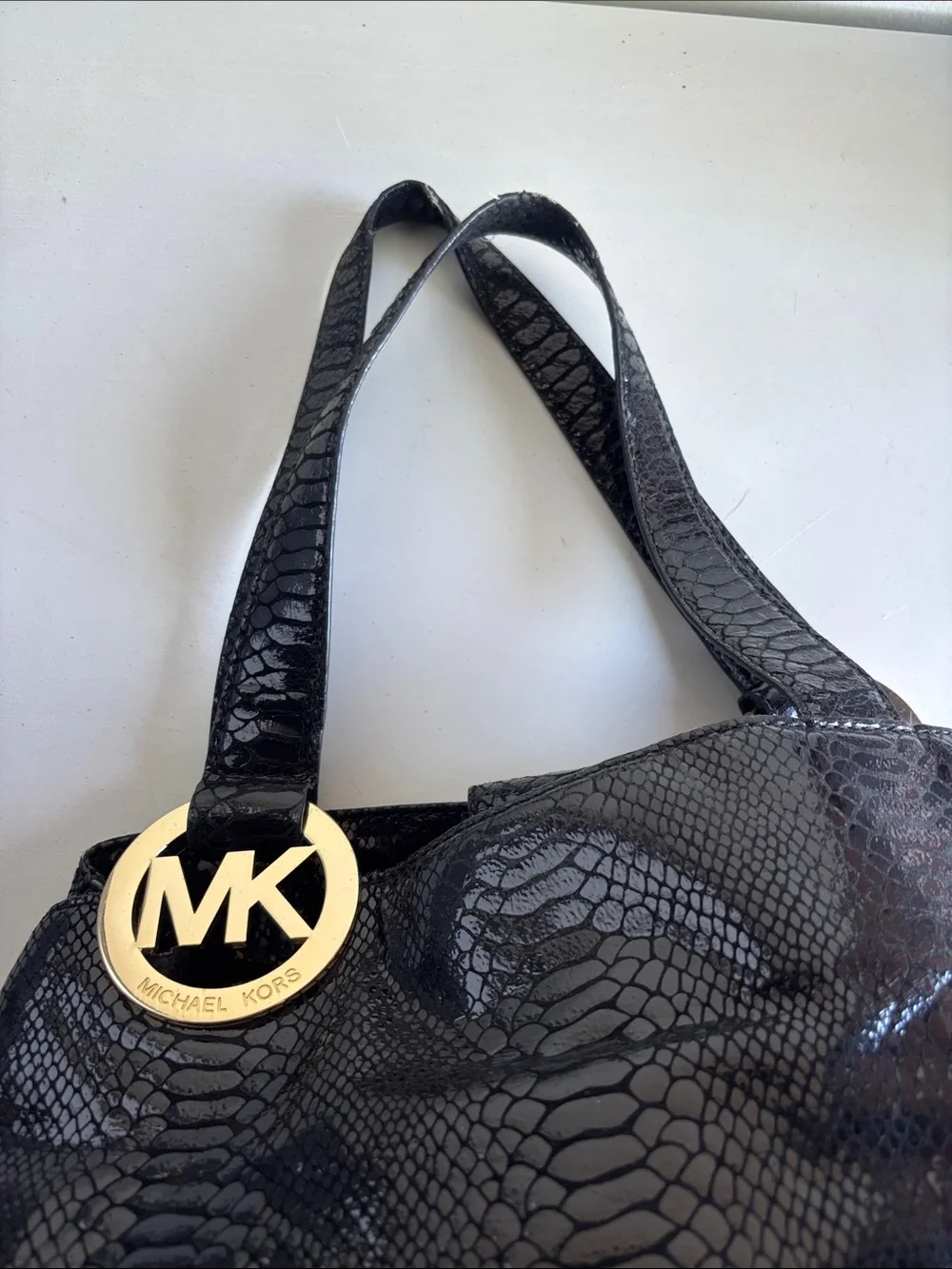 Michael Kors Python Embossed leather Hobo Bag